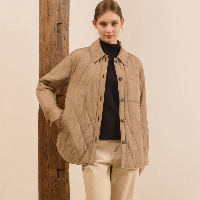 더핸드메이드 퀼팅 경량 패딩 셔켓