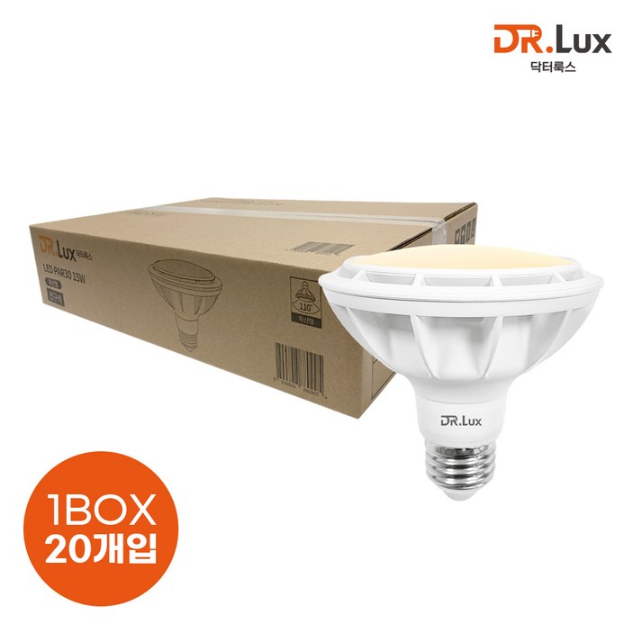 닥터룩스 LED PAR30 15W 확산형, 20개, 전구색