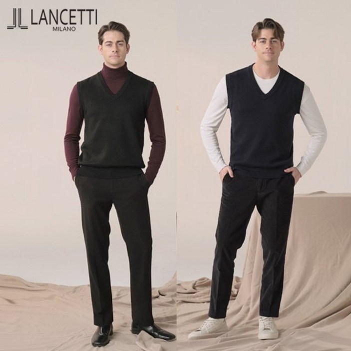 [쇼핑엔티] 란체티 울라이크 니트 베스트 2종