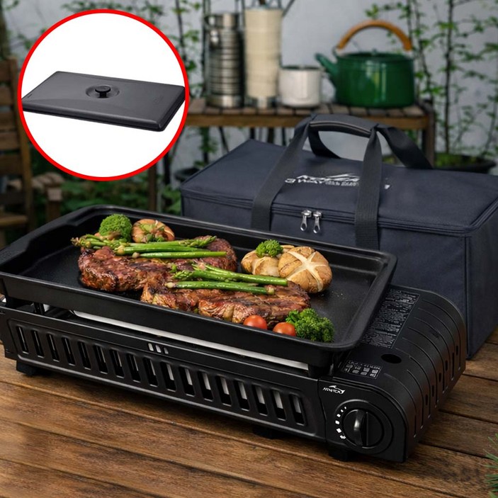 코베아 구이바다 L 올블랙 풀세트 캠핑 가스버너 휴대용 가스그릴