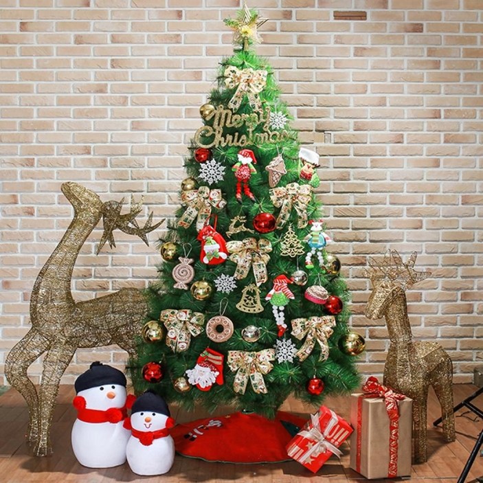210cm 산타선물 솔잎 크리스마스 트리 풀세트