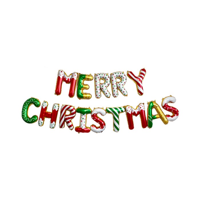 메리크리스마스 브레드 풍선 세트 MERRY CHRISTMAS 크리스마스 포토존 장식