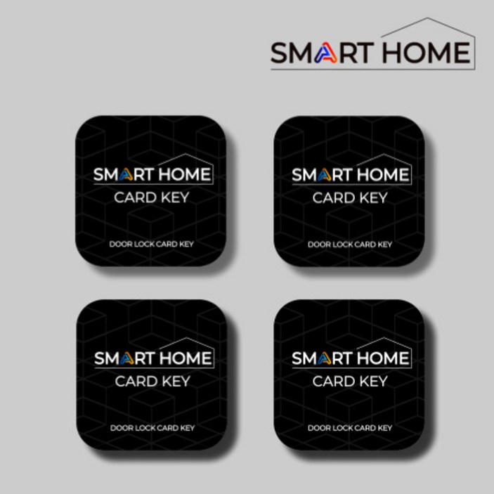 삼성sds도어락 도어락 호환 범용 스마트 홈 카드키 RFID 스티커형, 4개