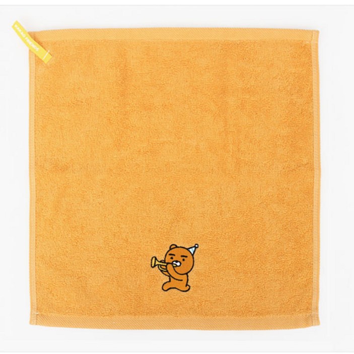 카카오프렌즈 자수 핸드타월 5P 세트 벌크 주방타월 고리타월, 5개, 라이언머스터드