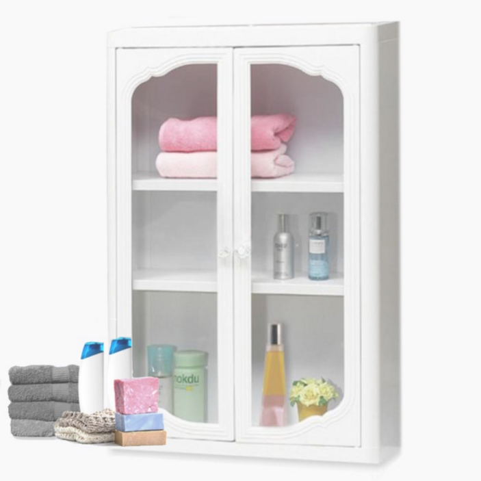 모던라이프 특허 욕실 수납장 화이트 수건장 인테리어 플라스틱 욕실장, 1개