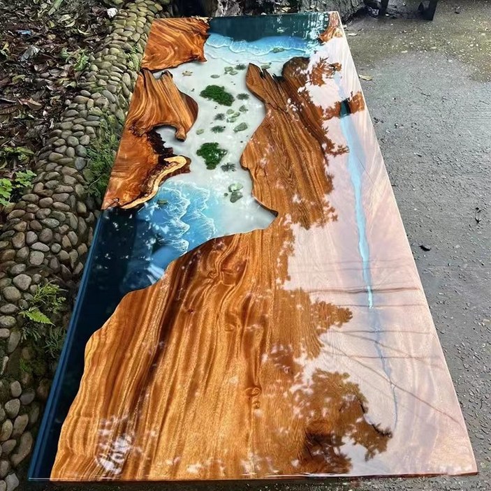 에폭시테이블 레진테이블 식탁 나무 아트 우드슬랩