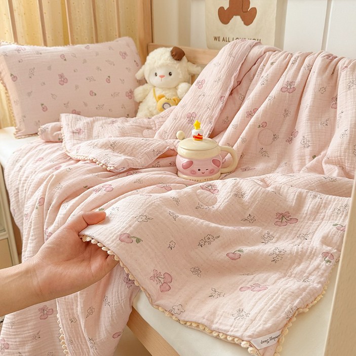 수스존 사계절 프리미엄 순면 이중 거즈 차렵이불