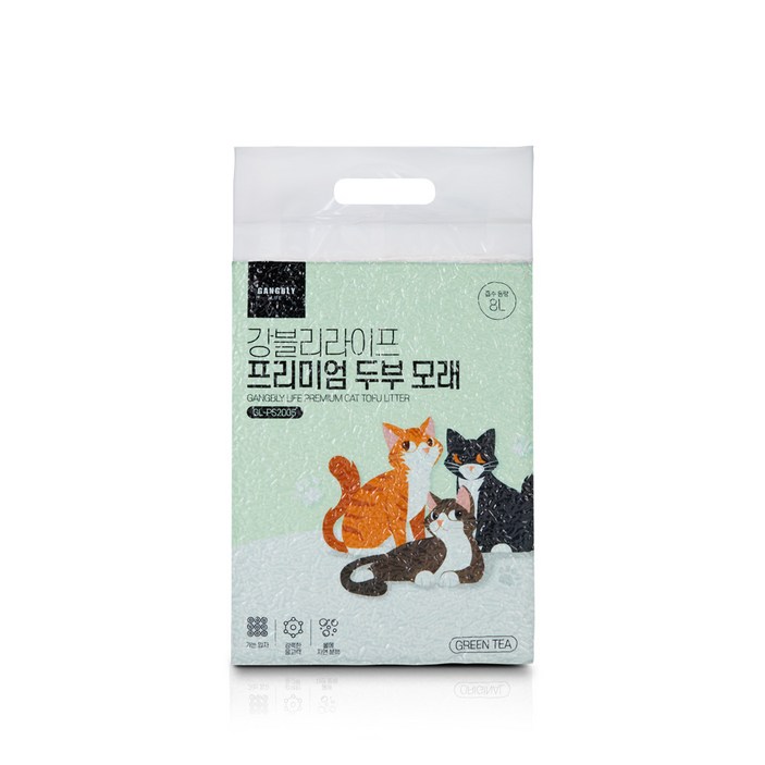 익일출고 강블리 고양이 프리미엄 응고형 두부모래 8L, 4개