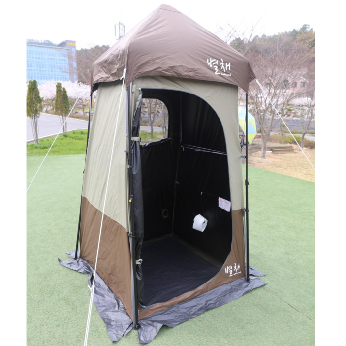 캠프밸리 별채 샤워텐트 LED 암막 블랙코팅 화장실텐트 낚시텐트 간이탈의실 원터치, 1개