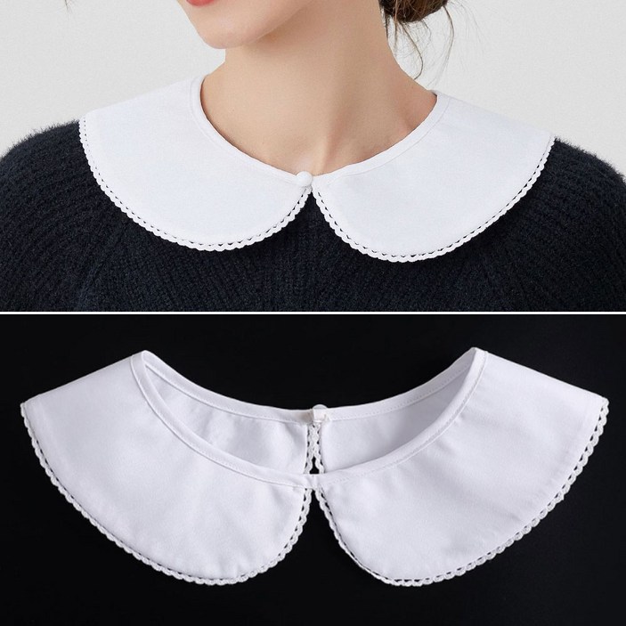 페이크카라 레이어드 넥카라 블라우스둥근 케이프