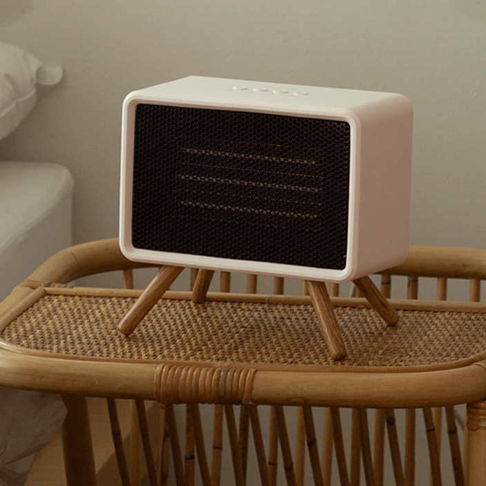 디큐브 미니온풍기 사무실 온풍기 전기 히터 PTC 1500W 유럽형 인테리어디자인