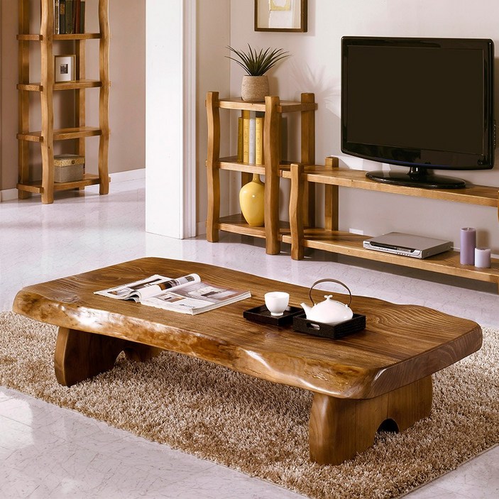 마루엔개비 옛사랑 통원목 좌식테이블 좌탁, 120사이즈  정가 310.000원