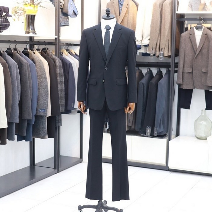 세정트레몰로 TR 블랙 솔리드 정장 세트 TGNGA3SC51106 TGNGB3SC51106