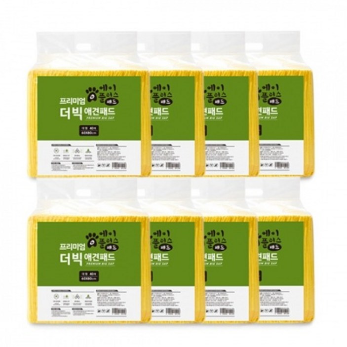 에이플러스 프리미엄 더빅 대형 애견 배변패드 40매 8개 60x80cm, 8개, 40개입