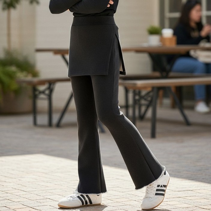 달콩슈 여아용 기모 치마 레깅스 바지 포근 아동 DKW171