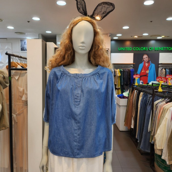베네통 데님블라우스BABL74231 베네통 데님블라우스BABL74231