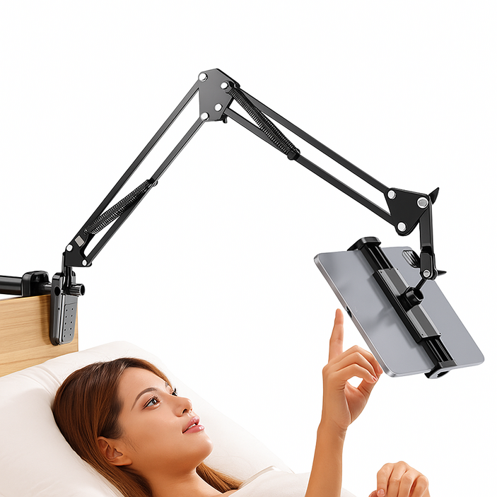 레드에셋 침대 핸드폰 거치대, 1개, 블랙(태블릿/휴대폰전용)