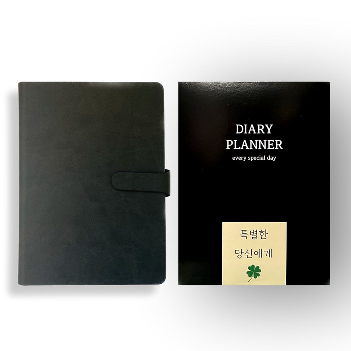 HS 2024 고급 가죽 트윈링 다이어리 클래식, Dark Grey HS 2024 고급 가죽 트윈링 다이어리 클래식, Dark Grey
