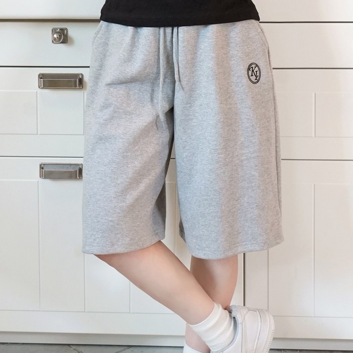 [키140/키150/키160] 키키코 자수베이직버뮤다트레이닝팬츠 버뮤다 팬츠