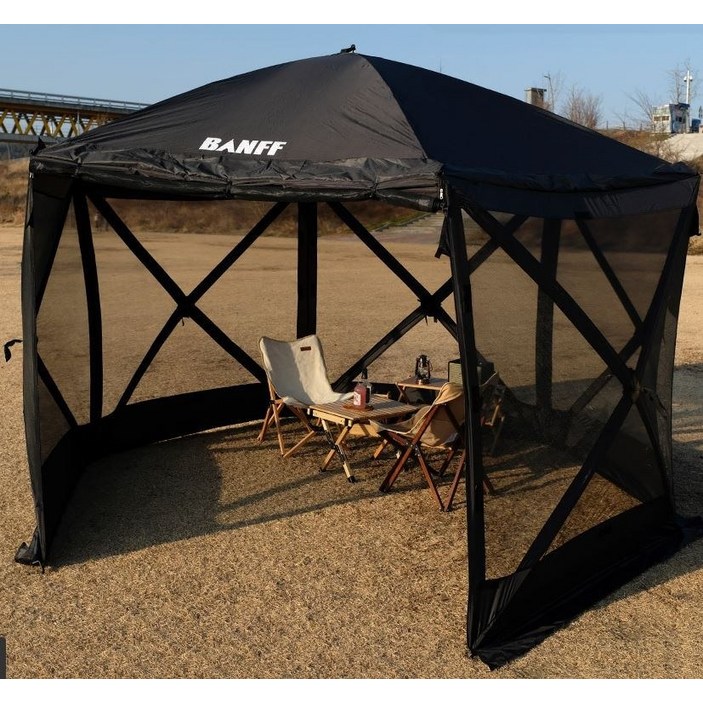 신상 텐트 원터치 육각형 스크린타입 대형 패밀리 야외용