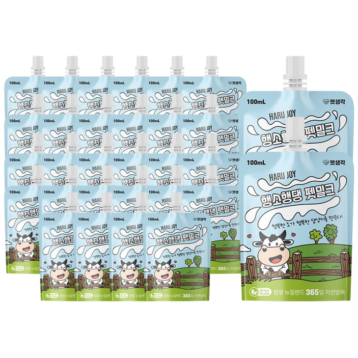 펫생각 뉴질랜드 청정 프리미엄 강아지 고양이 우유 무항생제 펫밀크 크랜베리 심장 신장 건강 행소행댕 100ml, 100ml, 30개