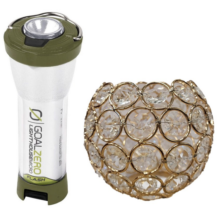 공식대리점 골제로 라이트하우스 마이크로 랜턴 그린올리브색상  크리스탈커버, 1개, 그린올리브크리스탈커버