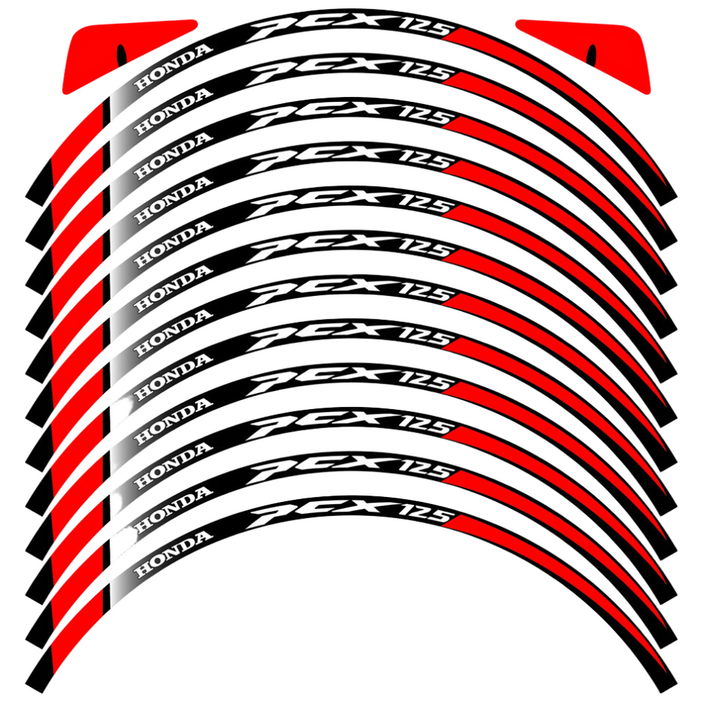 라이더무드 혼다 PCX125 리플렉티브 휠 스티커 빛 반사 튜닝 타이어 반사 데칼 필름 DIY 방수