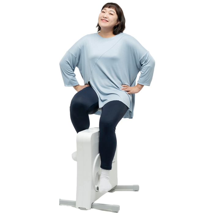 스포틀러 원더바이크 이수지 접이식 실내자전거 사이클 미니 바이크 유산소 홈트 운동 기구, 화이트