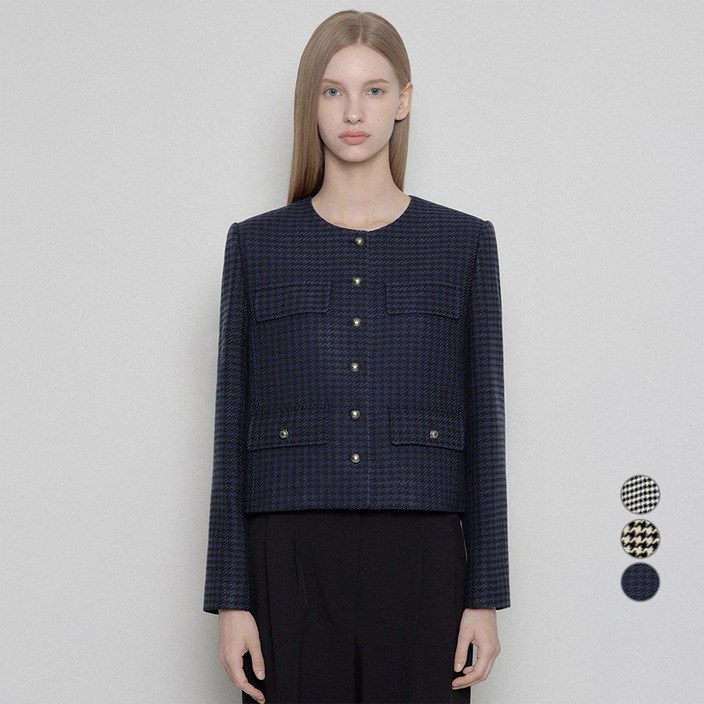 리스트 여성용 하운드투스 라운드넥 자켓 TWWJKO72040