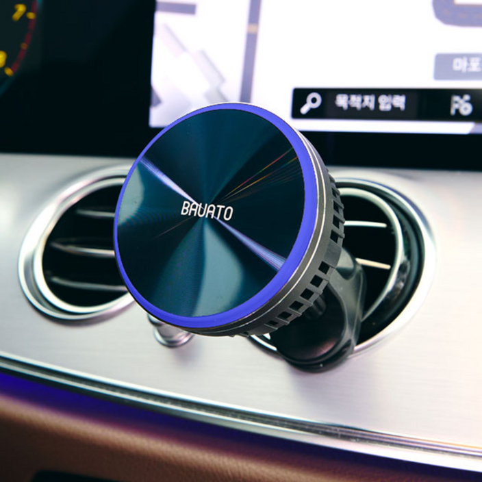 바우아토 맥브리즈 차량용 맥세이프 쿨링 15W 고속 무선 충전 거치대, 단일색상, DB01911