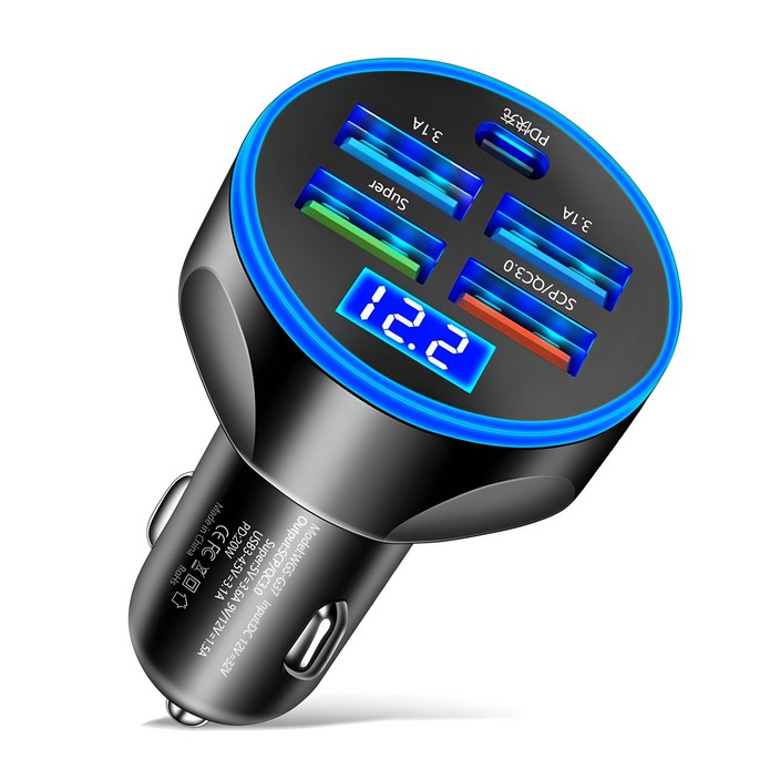 나팔래옹 5포트 시거잭 차량용 초고속 충전기 5in1 시가잭 멀티포트 USB C타입 나팔래옹 5포트 시거잭 차량용 초고속 충전기 5in1 시가잭 멀티포트 USB C타입