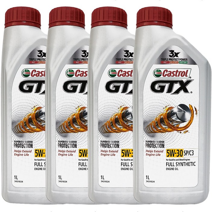 캐스트롤 GTX SN C3 5W30 1리터 X 4개 캐스트롤 GTX SN C3 5W30 1리터 X 4개
