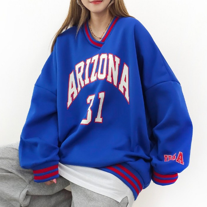 [면/기모선택, 5XL] 아리조나 브이 맨투맨 55~99까지 3COLOR 오버사이즈 남여공용 홈웨어 박스맨투맨