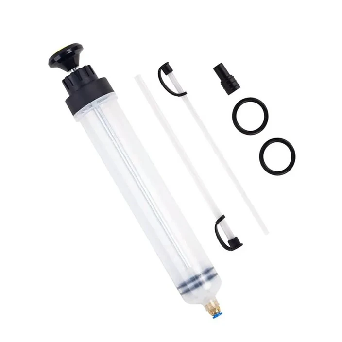 아이레노 500cc 오일흡입기 수동형 엔진오일 교환 주입기, 1세트, 투명