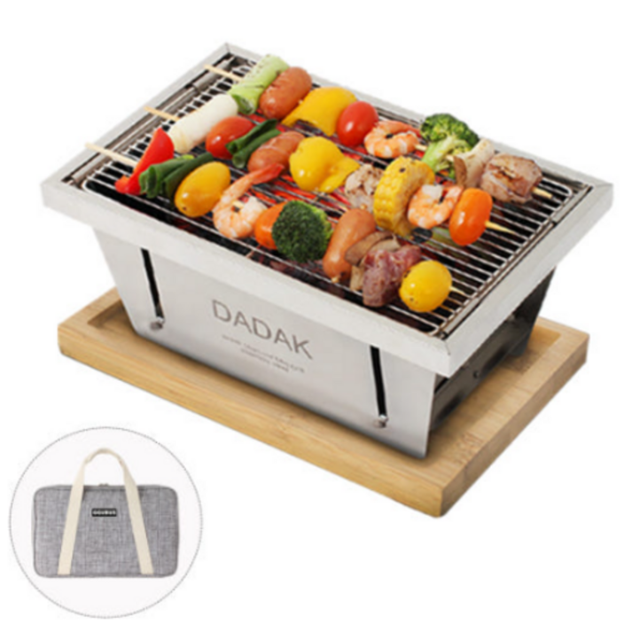 꾸버스 다닥 바베큐그릴 접이식 휴대용 캠핑 숯불 직화 그릴