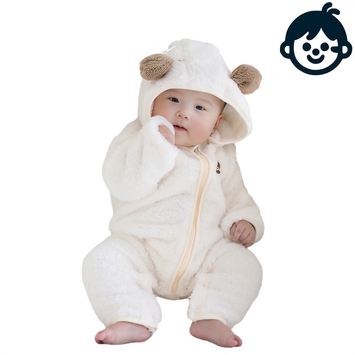 하방방 신생아 아기 곰돌이 외출복 바디슈트 우주복 출산준비물