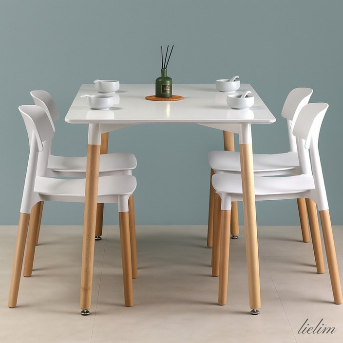 리엘림 식탁의자 카페의자 이케아 컨셉의자, 2개, 화이트우드