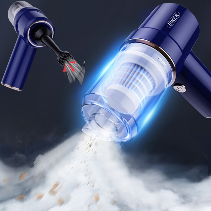 핸디형 무선 에어건 컴퓨터 키보드 책상청소기 강력 바람쏘기 차량틈새 흡입기, 상세페이지 참조