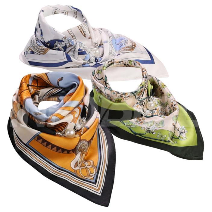 [TV홈쇼핑정품 인포벨]앙드레김 실크핏 전주링 원터치 스카프 자석 마그네틱 가을 부모님 파리 스카피 머플러