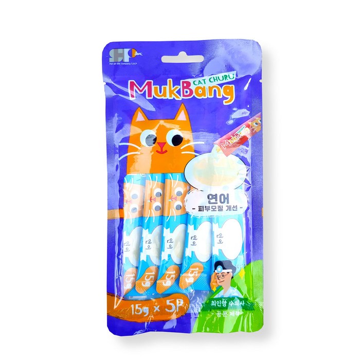 먹방 고양이 츄르 기능성간식 75g15gX5ea 연어, 단품