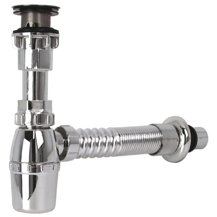 벽면 일체형 자동팝업 배수트랩 세면대부속 배수관, 1개