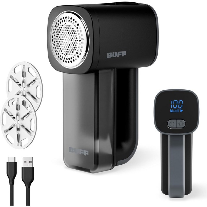 LA DERIVE 기모기 휴대용 충전식 3단 조절 세탁소 전문 기모기 LED 모니터 2p 블레이드 추가