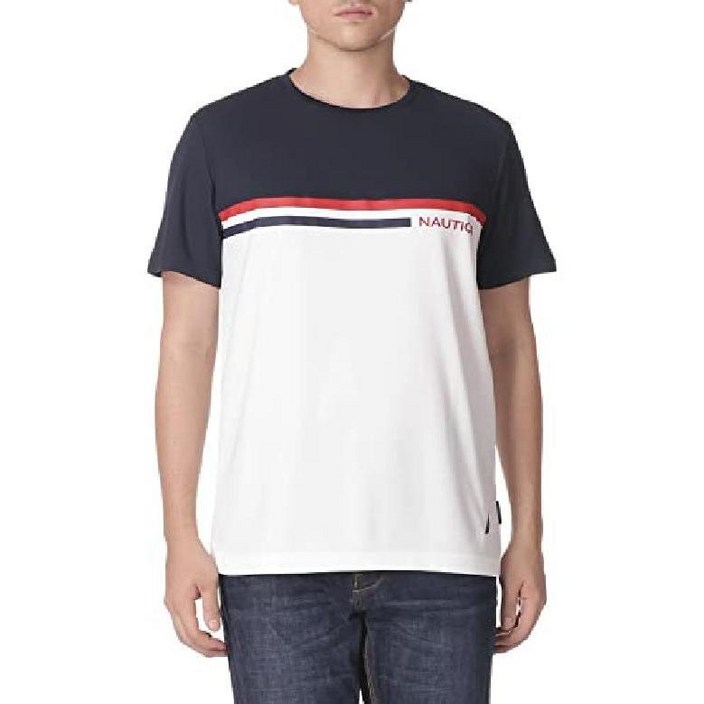노티카 남성용 Navtech 컬러 블록 티셔츠  레드 3XLarge US