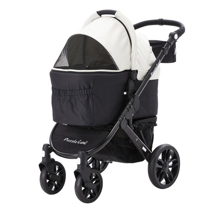 40kg 탑승 레인커버포함 피콜로카네 탄토2 블랙라인 강아지유모차 대형견 유모차, 1개