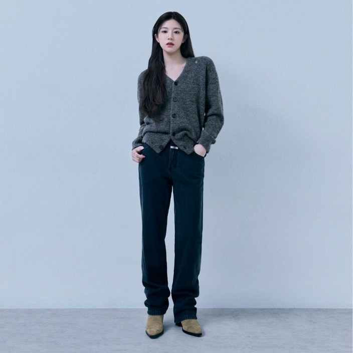 마리떼 프랑소와 저버 W SLIM STRAIGHT DENIM PANTS black