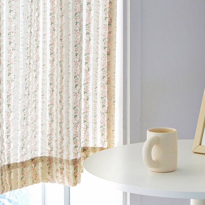 까르데코 쁘띠플라워 가리개커튼 1장