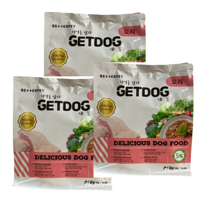 강아지습식사료 강아지사료 파우치, 36개, 70g, 오리