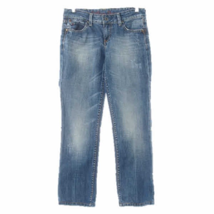 6063 토미힐피거 진청 데님 로우웨이스트슈컷진 [26]