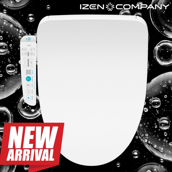 최신형 아이젠 자동세척 에어버블 생활방수 비데 에코에어 (건조X, 본체 IPX5, 컨트롤IPX7, 풀스테인리스노즐), 고객직접설치, 아이젠 에코에어비데
