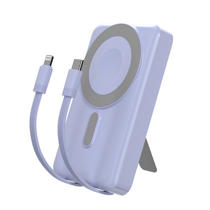 와피크 무선 고속충전 맥세이프 보조배터리 10000mAh 기내반입, 블루, M6